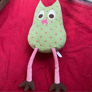 Pottery Barn‎ Kids Green and Pink Stuffed Owl